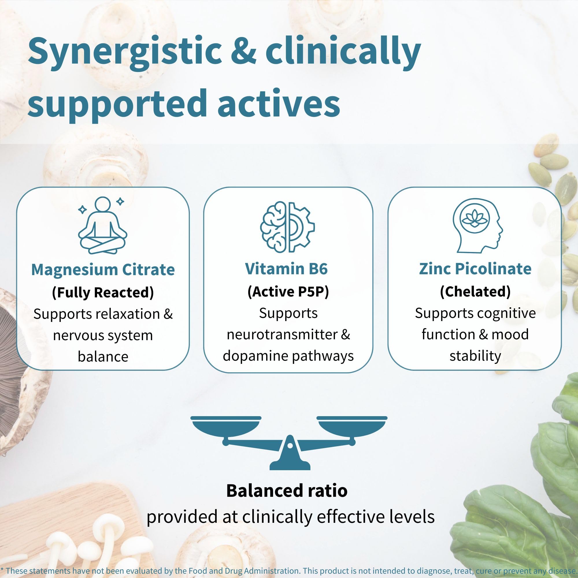 Etiqueta de ingredientes de Igennus Neurobalance mostrando formas biodisponibles