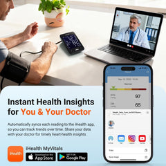 iHealth Accu mostrando lectura sincronizada con la app iHealth MyVitals