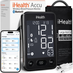 iHealth Accu vista frontal con pantalla grande para lectura rápida