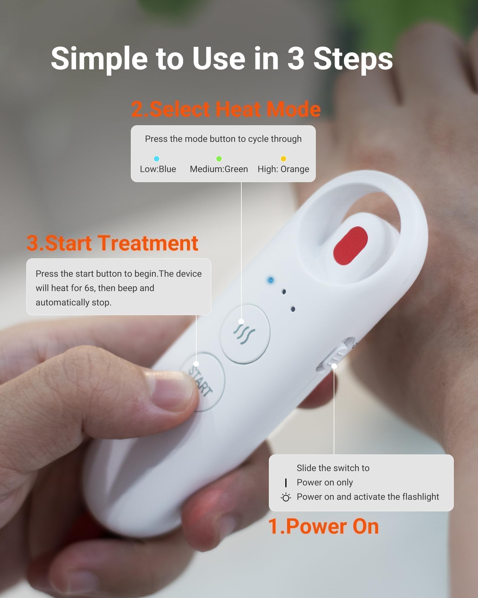 iHealth luz nocturna encendida para uso seguro en actividades nocturnas