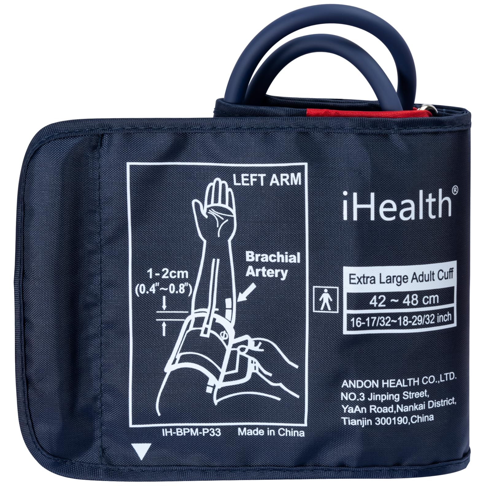 iHealth manguito frontal mostrando el diseño y ajuste claro