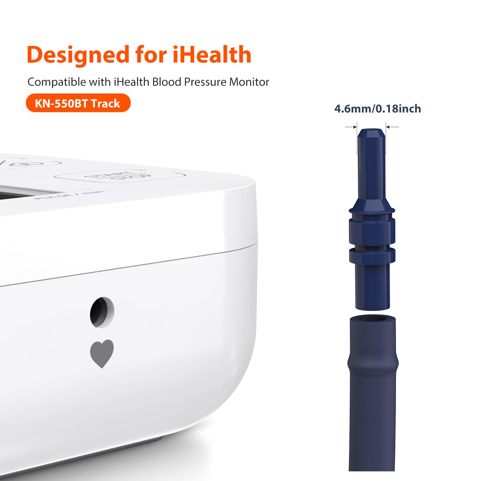 iHealth conector y tubo que aseguran compatibilidad fácil