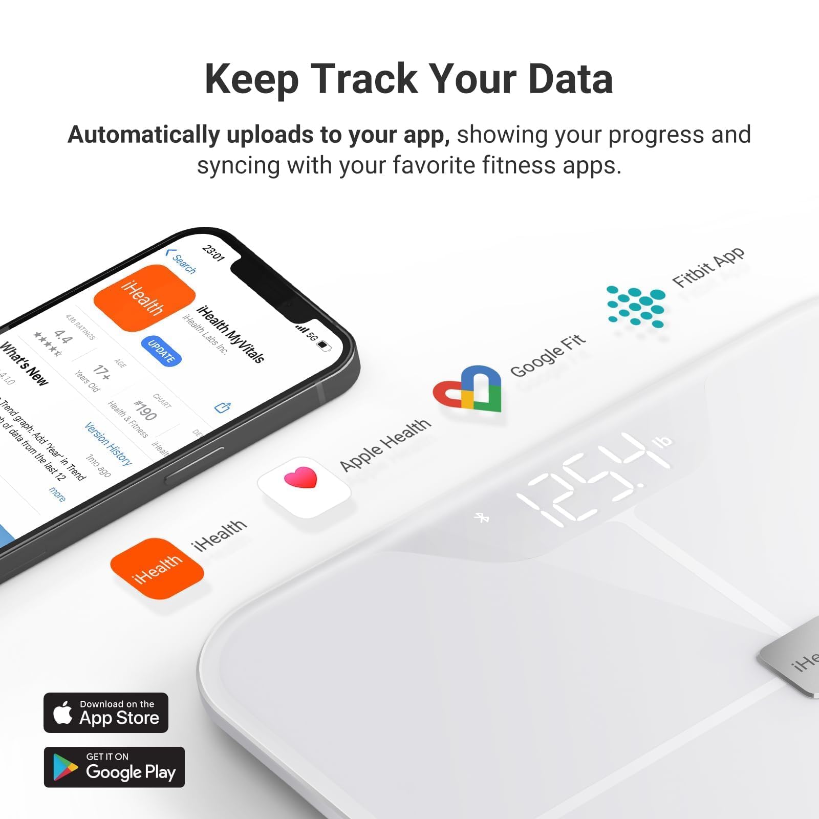 iHealth Nexus etiqueta con métricas impresas para identificar funciones clave