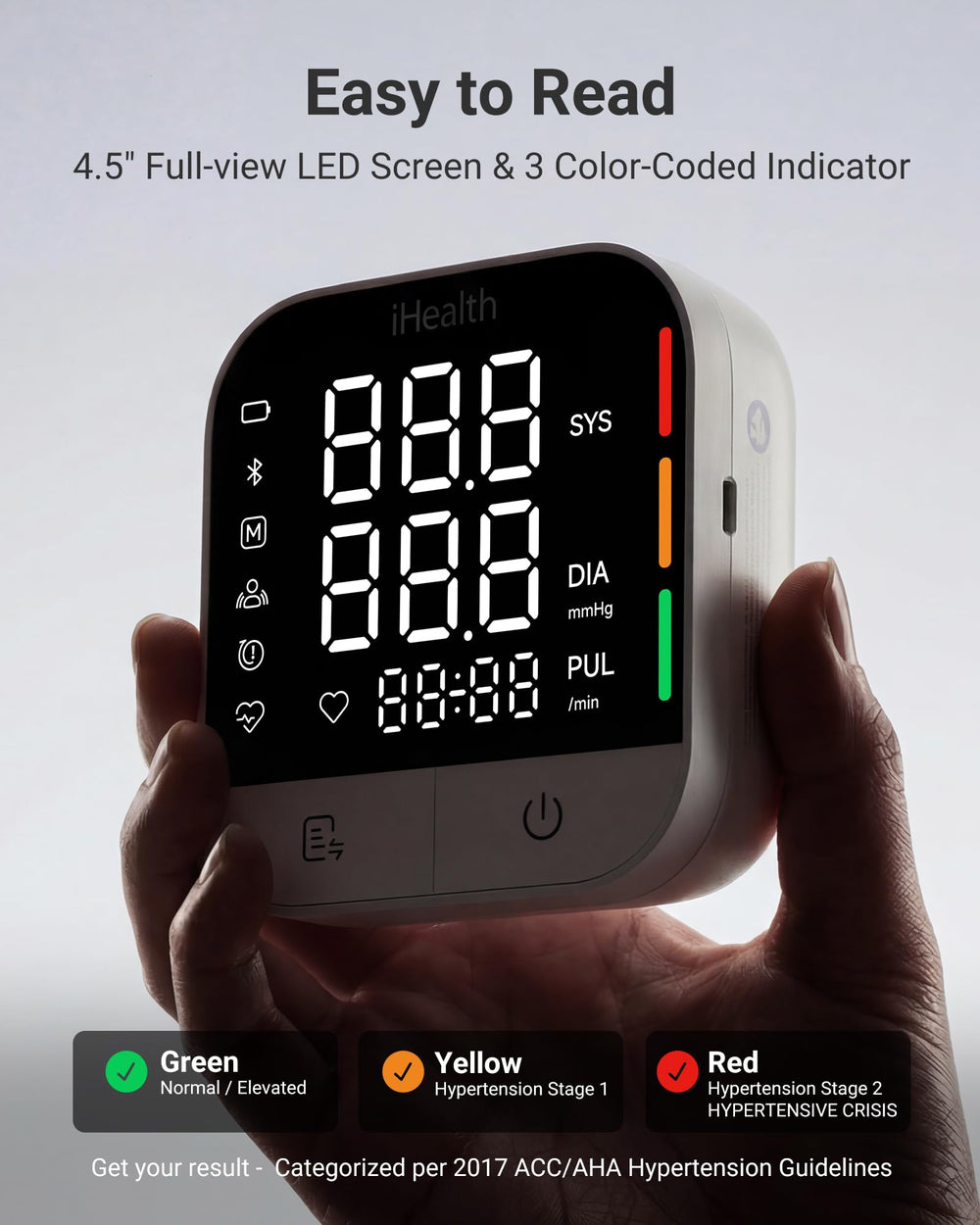 iHealth dispositivo sobre mesa de noche ideal para control nocturno
