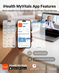 iHealth app mostrando gráficos para compartir datos con médicos