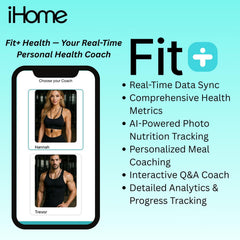 iHome detalle del vidrio templado de 5 mm que transmite solidez y limpieza fácil