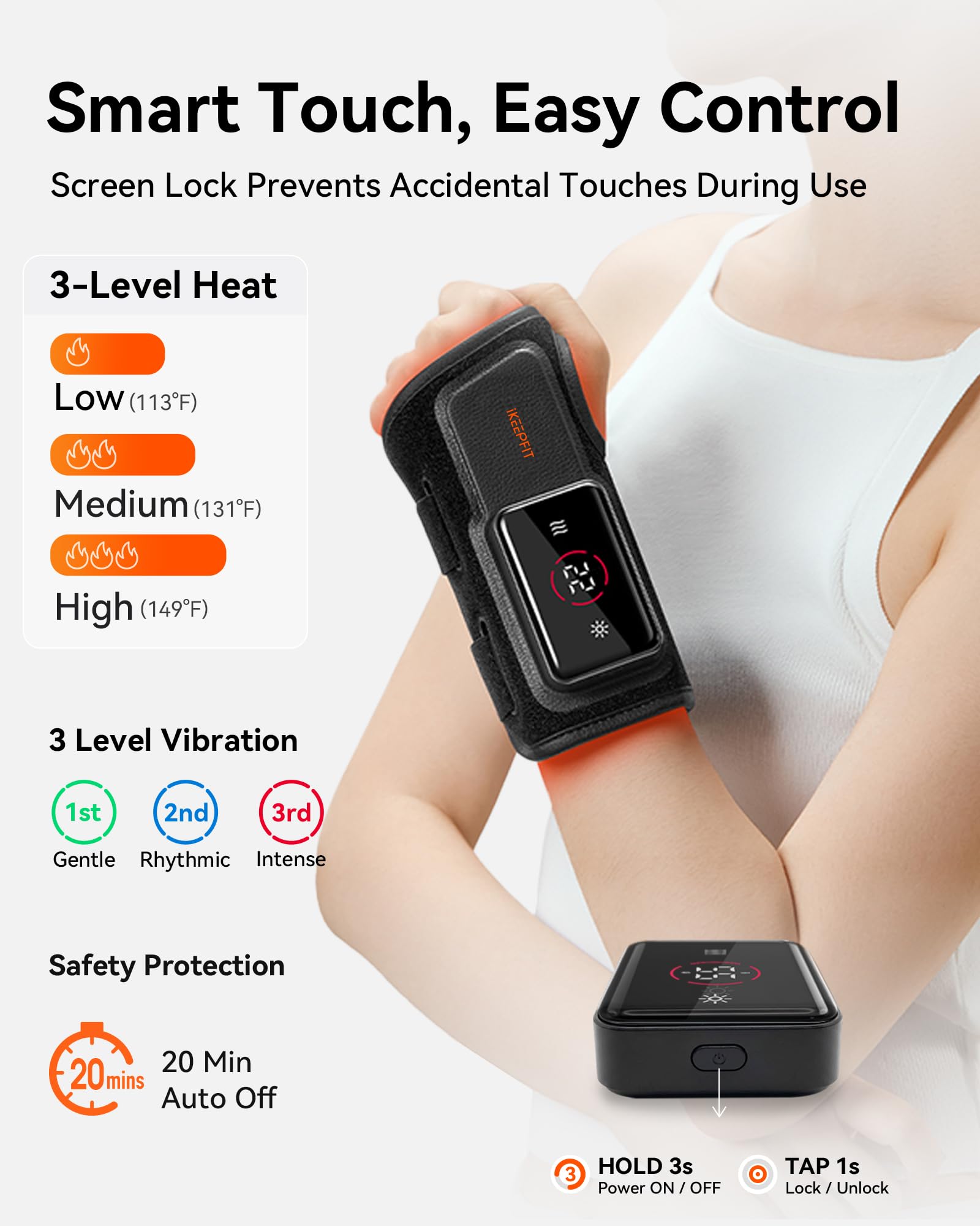 IKEEPFIT MAXease puesto durante la noche en modo soporte para descanso