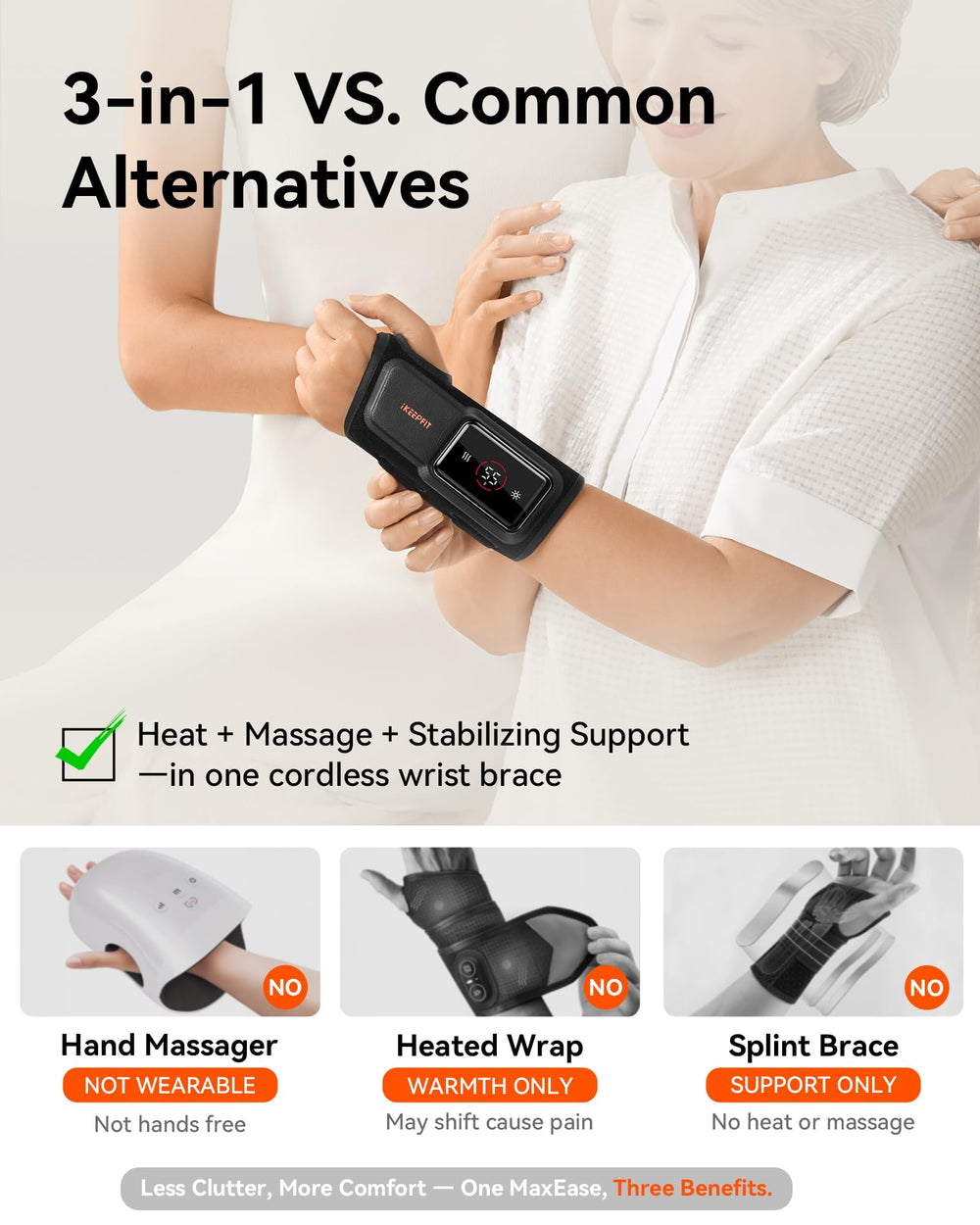 IKEEPFIT MAXease placa calefactora de grafeno que entrega calor uniforme