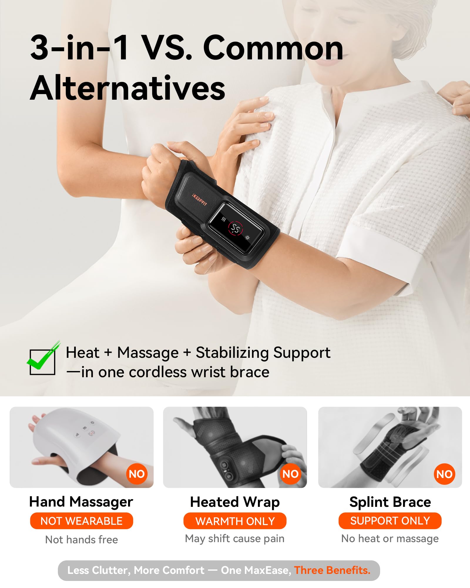 IKEEPFIT MAXease textura del tejido y lámina calefactora, comodidad y calor uniforme