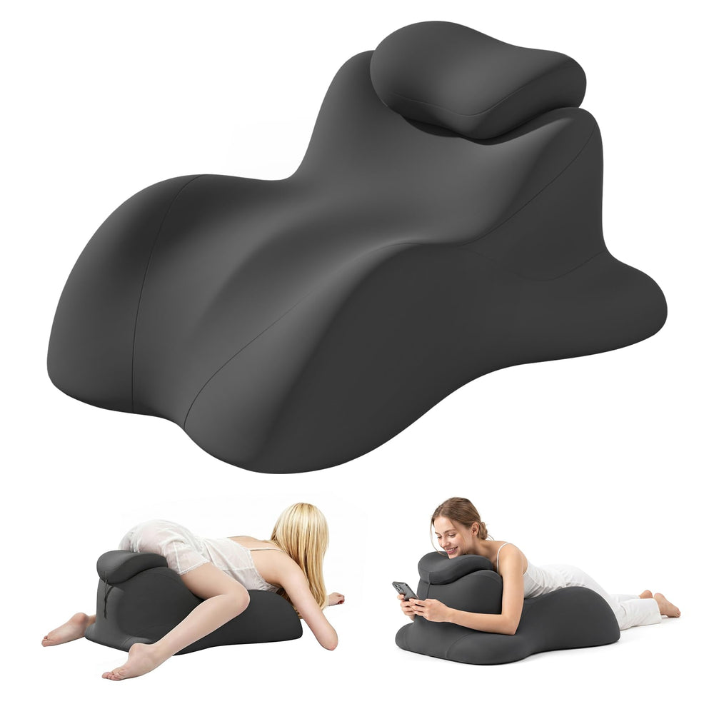IKHTY almohada cuña vista frontal mostrando forma ergonómica y soporte