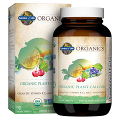 Garden of Life Suplemento de Calcio de Algas orgánicas 90 cápsulas — con Magnesio y D3 vegana + K2, sin gluten