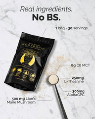 Keto Brainz Nootropic Creamer — C8 MCT en polvo, 30 servicios | Lion's Mane y AlphaGPC para energía y enfoque