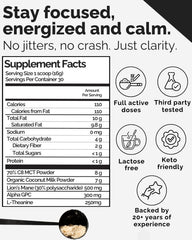 Keto Brainz Nootropic Creamer — C8 MCT en polvo, 30 servicios | Lion's Mane y AlphaGPC para energía y enfoque