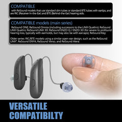 Audisaisi cúpulas abiertas para audífonos GN ReSound y Jabra M 8 mm — paquete 20, silicona cómoda e IP54