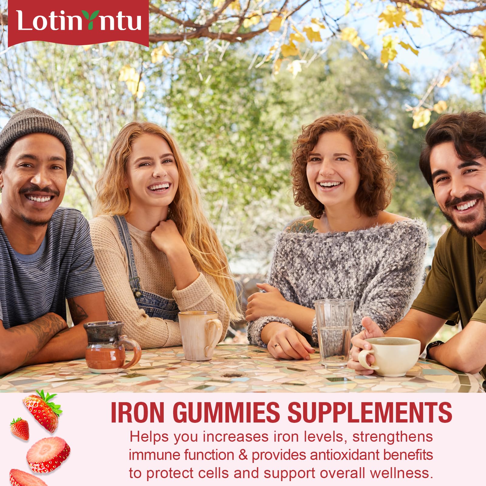 LotinYntu Gominolas de Hierro Bisglicinato 100 mg — 2 Pack, con Vitaminas C B6 B12 para Energía y Mejor Absorción