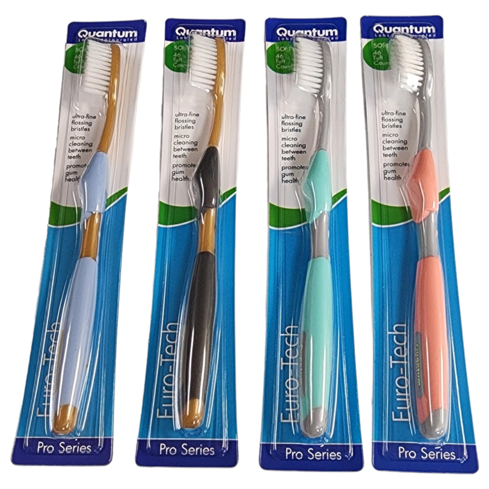 Generic Cepillo dental Quantum Euro-Tech Extra suave 5 unidades (4+1 hilo) cerdas ultrafinas y mango slim