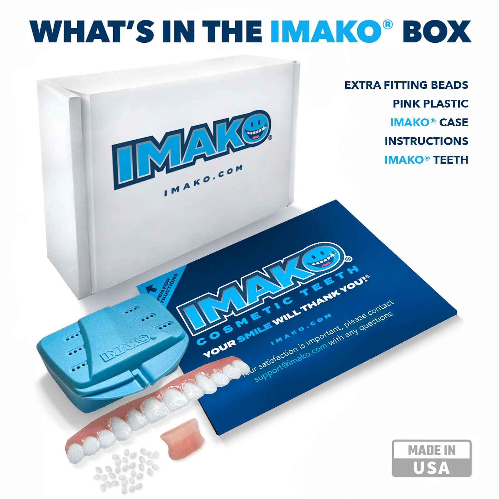Imako fundas puestas mostrando sonrisa natural y mayor confianza