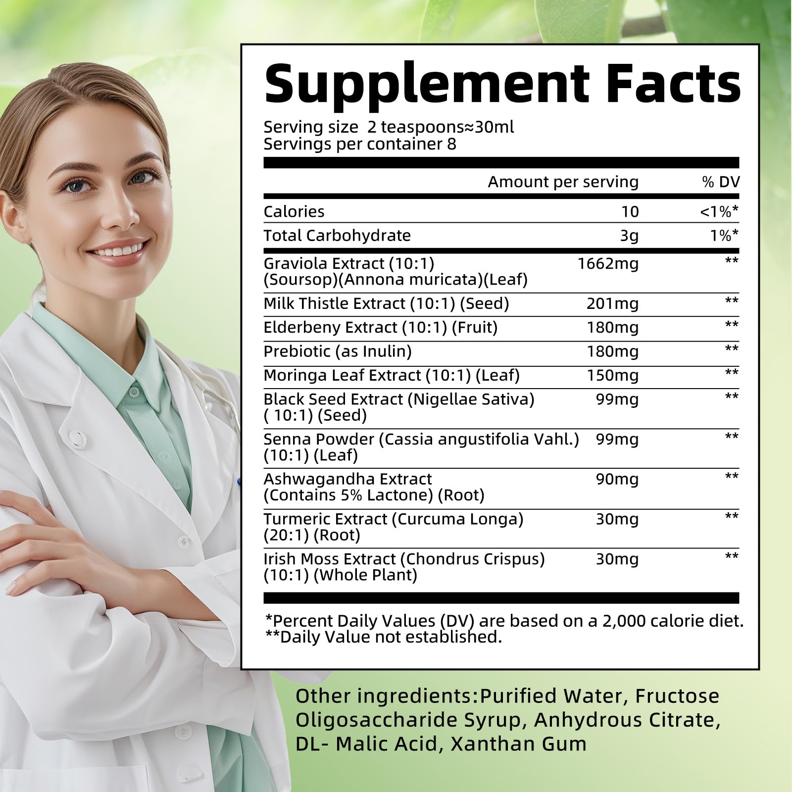 iMATCHME etiqueta con lista de ingredientes y beneficios claros