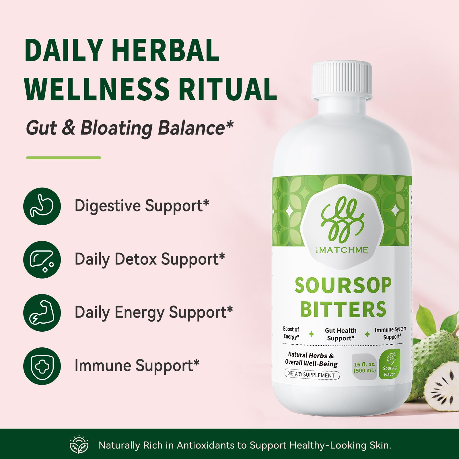 iMATCHME detalle de etiqueta con lista de ingredientes naturales y pureza