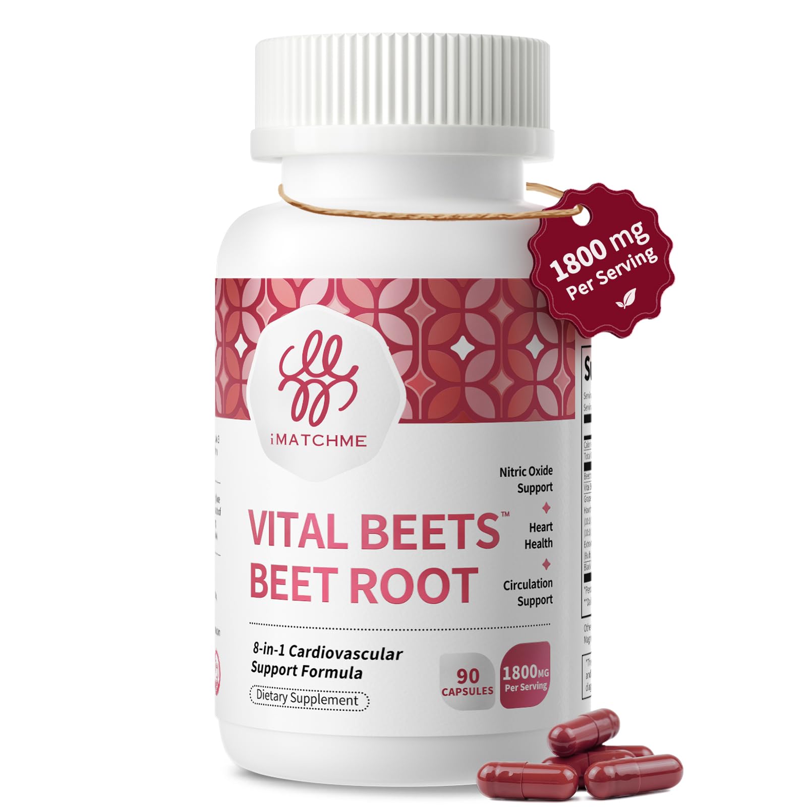 iMATCHME envase Vital Beets frente con beneficio de apoyo circulatorio