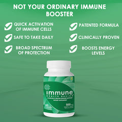Immune Health Basics cápsula junto a moneda para comparar tamaño