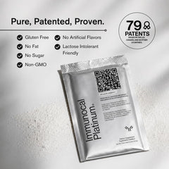 Vaso con bebida preparada Immunocal Platinum listo para consumo, conveniencia diaria