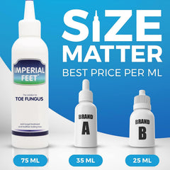 Imagen ilustrativa antes y después con Imperial Feet mostrando mejora estética