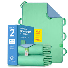 Improvia vista frontal del pack mostrando protector de cama, fácil identificación