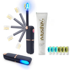 iMusthav cepillo plegable frontal mostrando diseño compacto y práctico