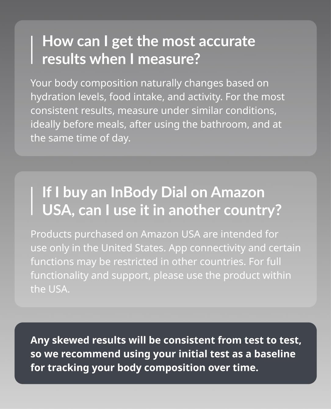 InBody Dial H40 embalaje mostrando accesorios incluidos y guía rápida