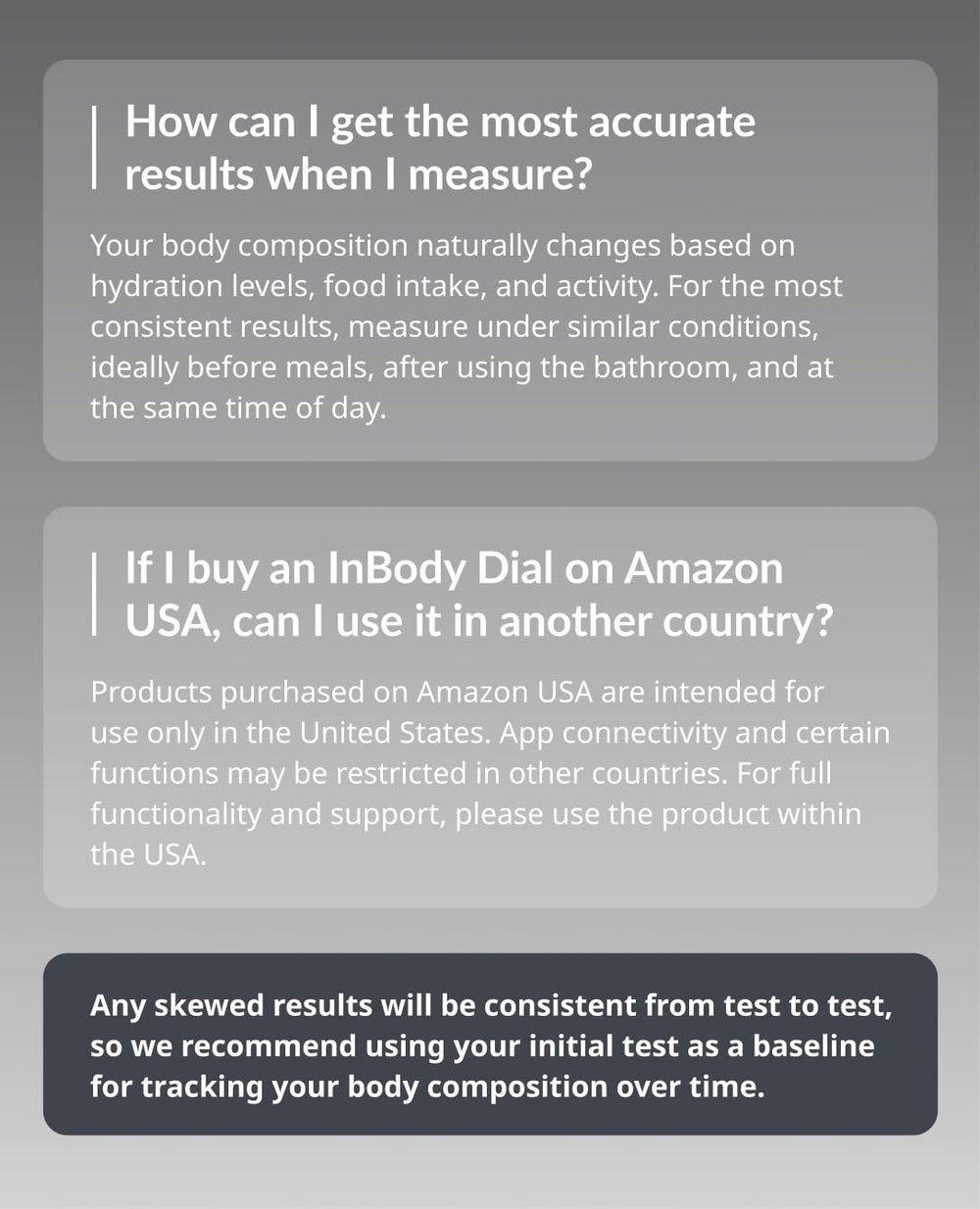 InBody Dial H40 embalaje mostrando accesorios incluidos y guía rápida