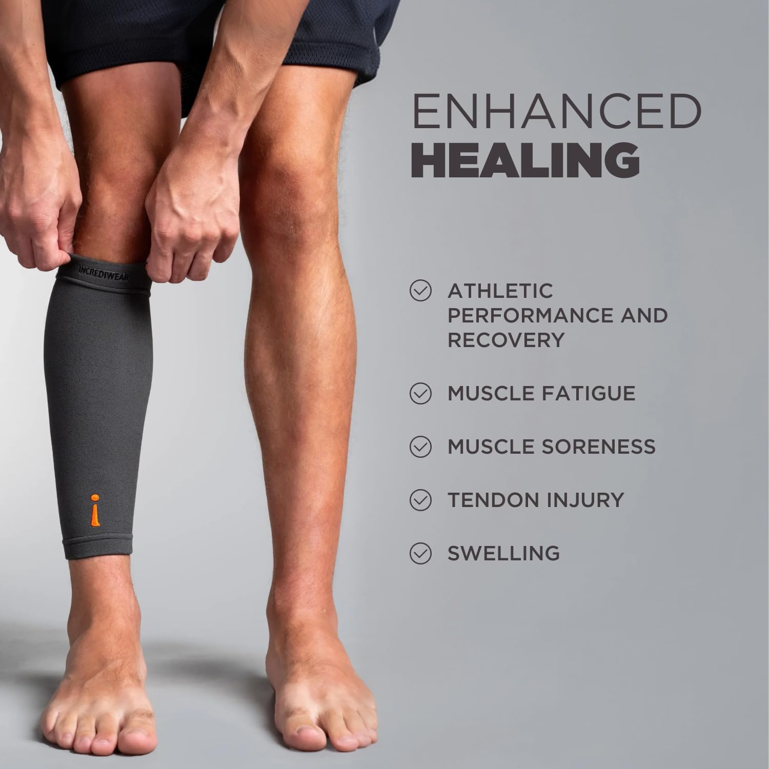 Incrediwear comparación de talla junto a una cinta métrica para elección correcta