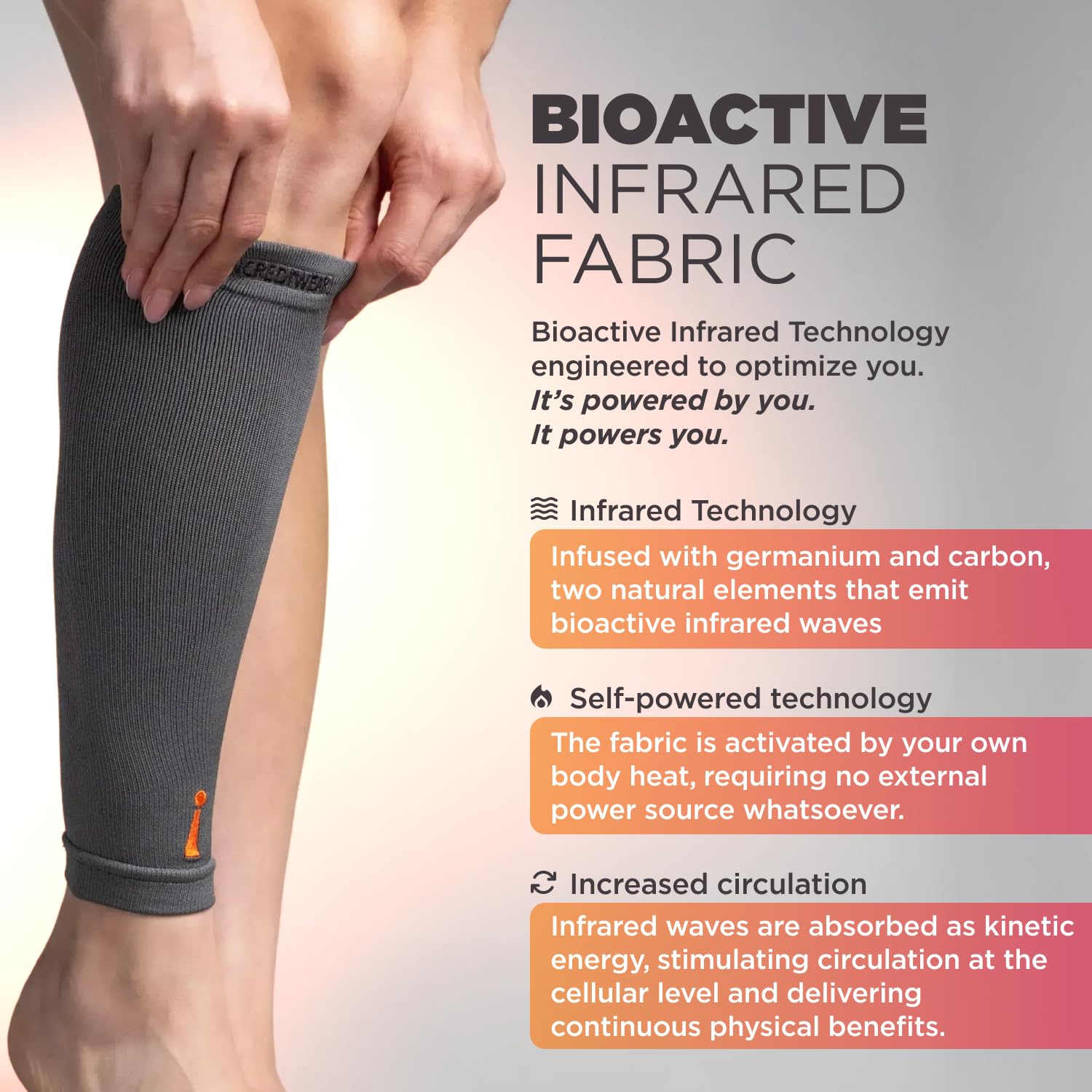 Incrediwear detalle de la textura que muestra tejido antiinflamatorio y comodidad