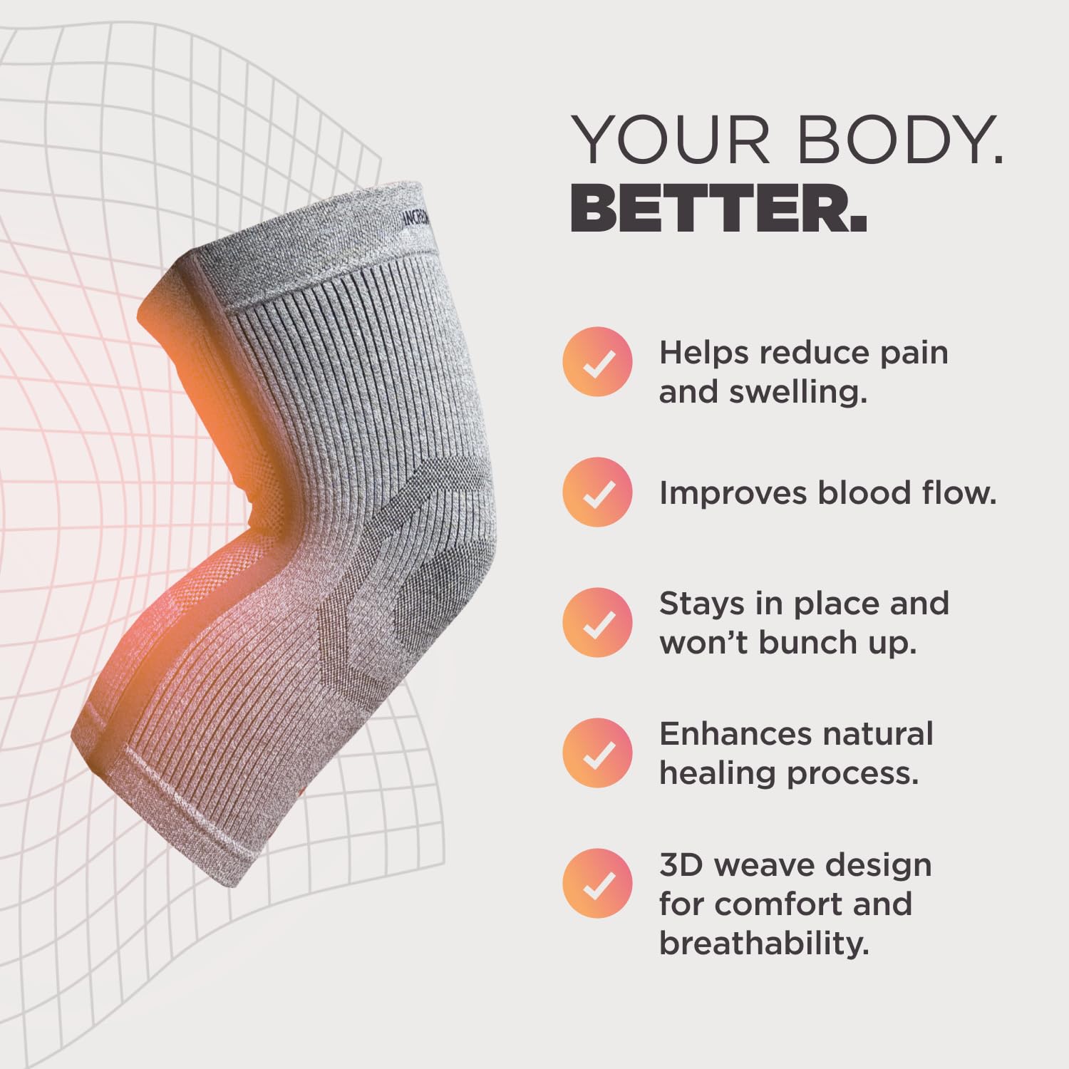 Incrediwear uso durante ejercicio, soporte para rendimiento y recuperación
