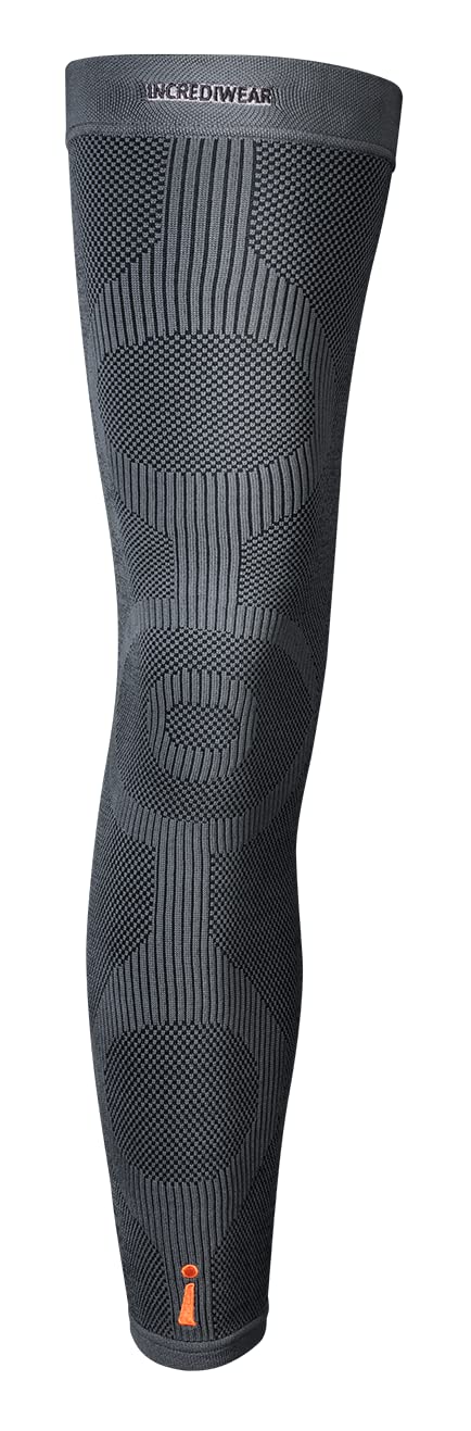 Incrediwear funda pierna vista frontal mostrando ajuste y cobertura beneficiosa
