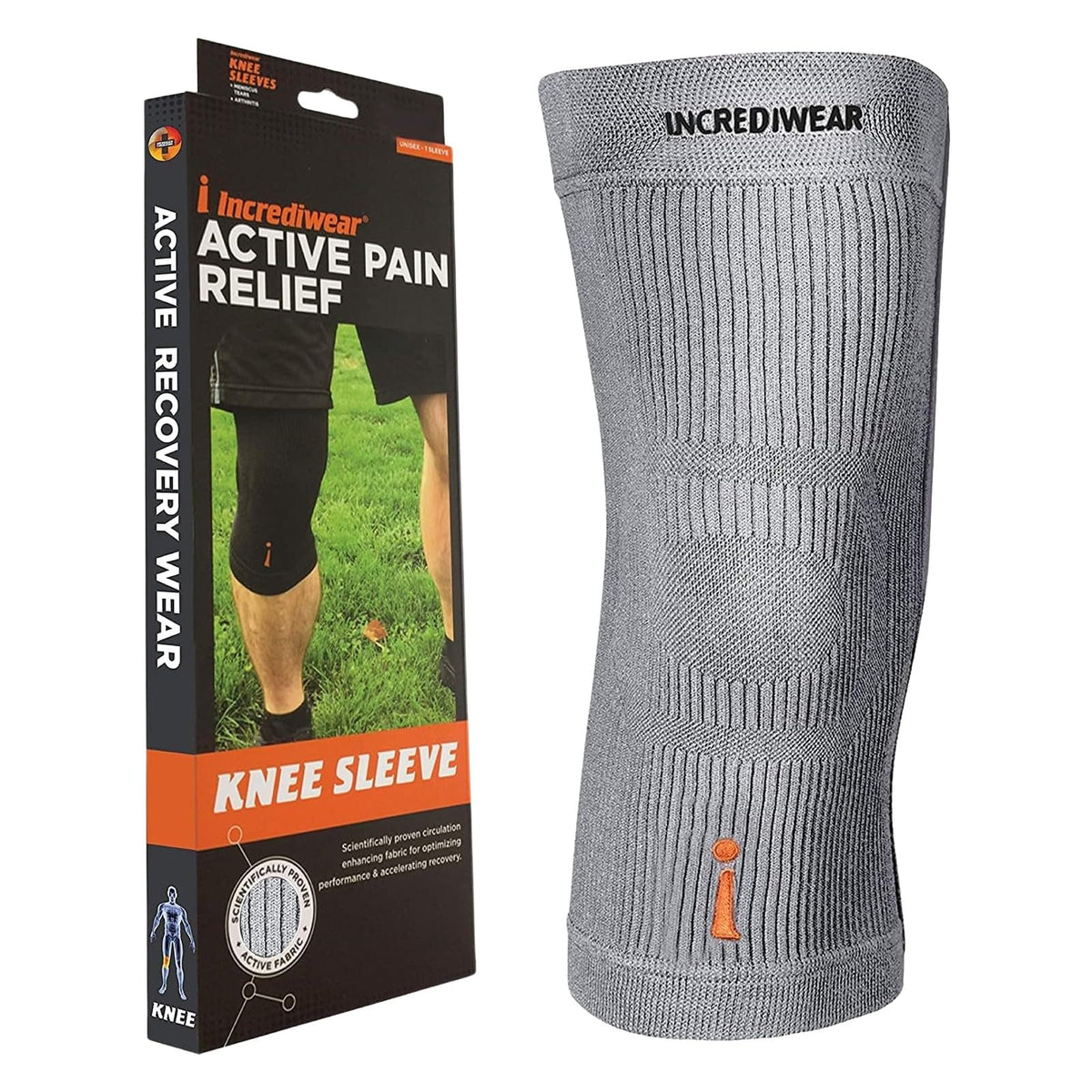 Incrediwear rodilla vista frontal mostrando ajuste y soporte visible