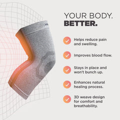 Persona usando rodillera Incrediwear al correr para mayor estabilidad