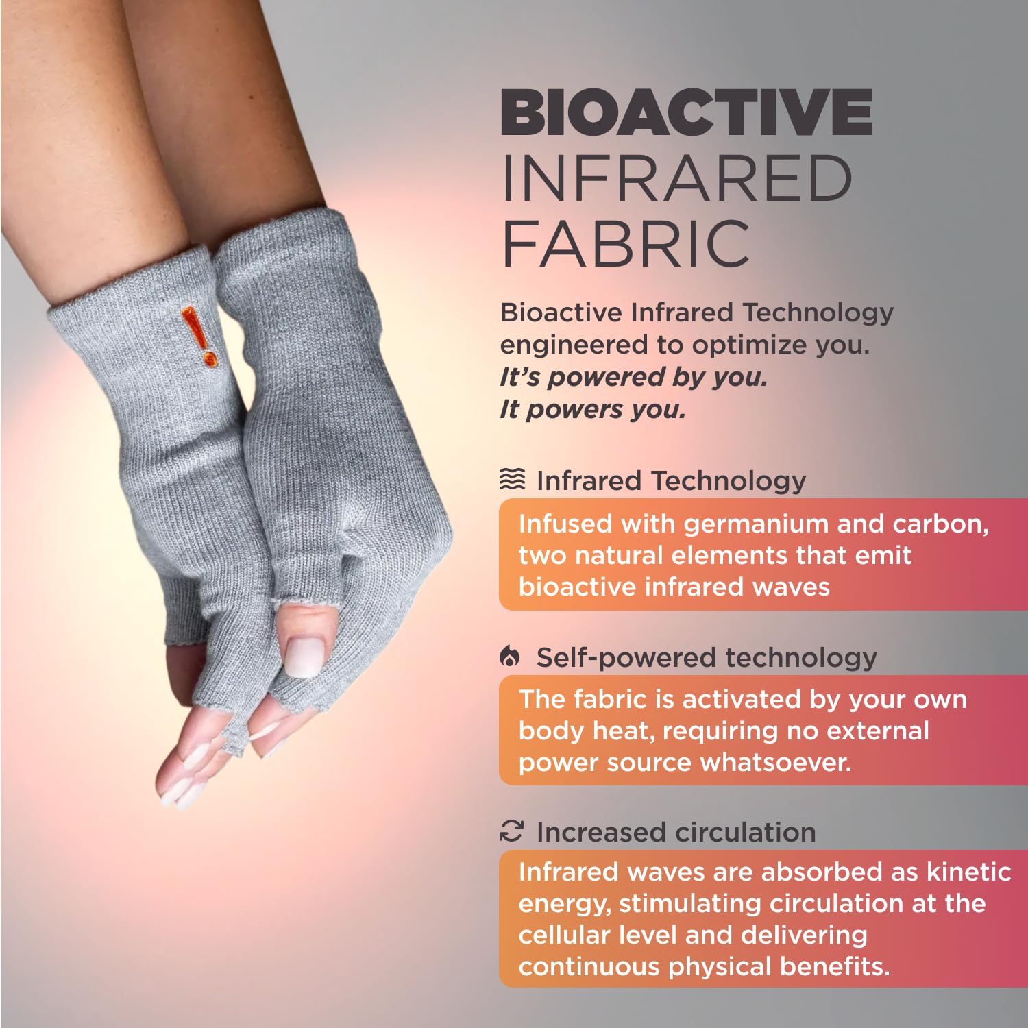 Incrediwear primer plano de la textura para mejor circulación