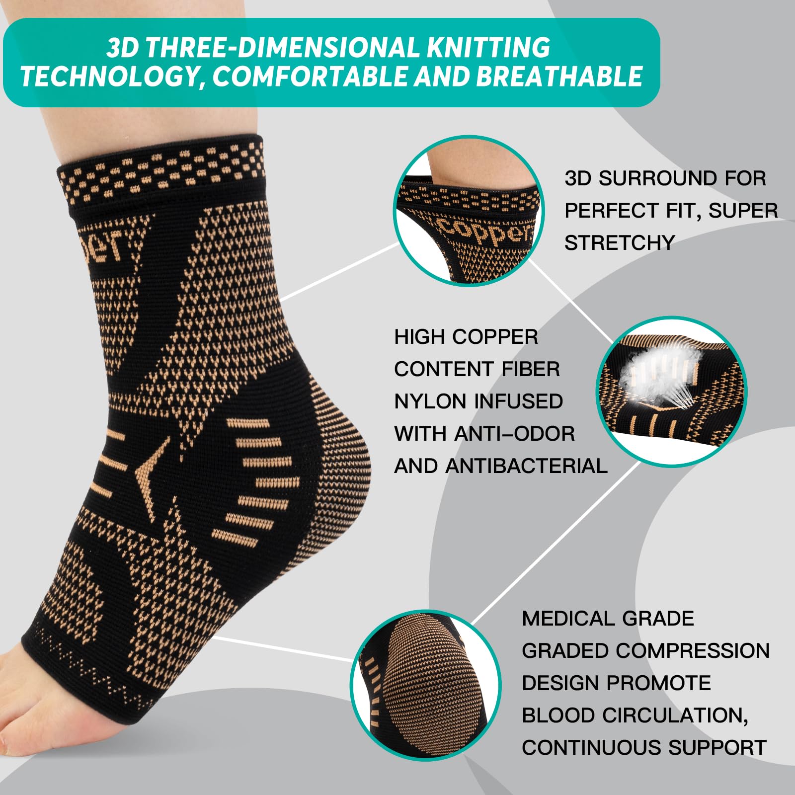 INDEEMAX primer plano del tejido infusionado con cobre, ventilación y control olores
