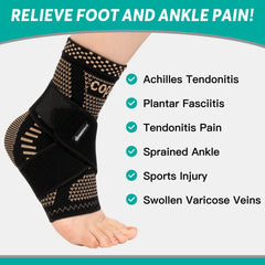 INDEEMAX tobillera puesta con zapatilla demostrando compatibilidad
