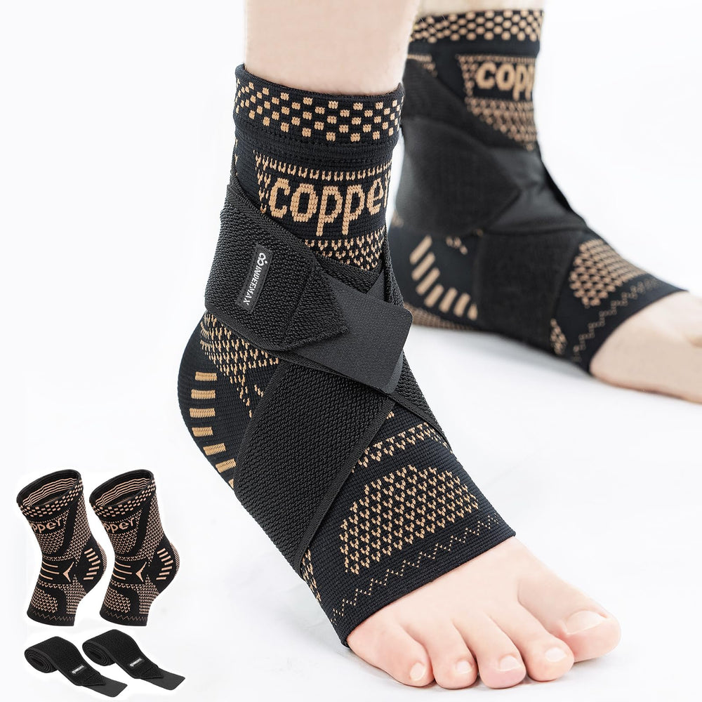 INDEEMAX tobillera frontal mostrando ajuste ceñido y soporte