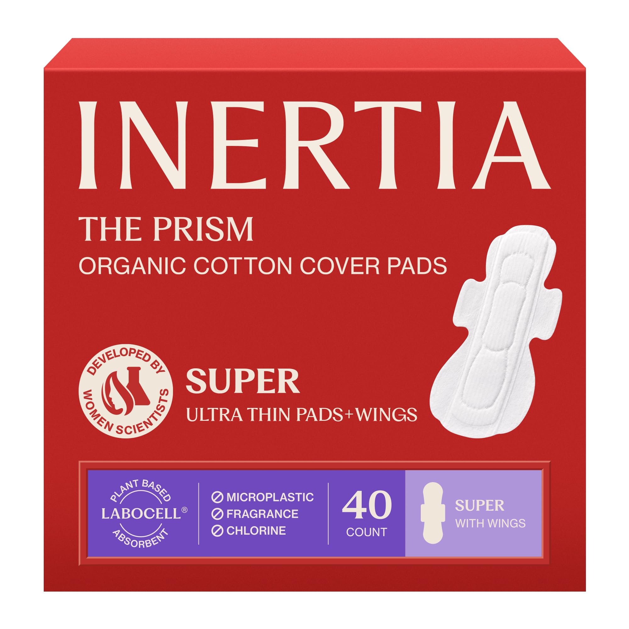 INERTIA empaque frontal mostrando 40 unidades y beneficios clave