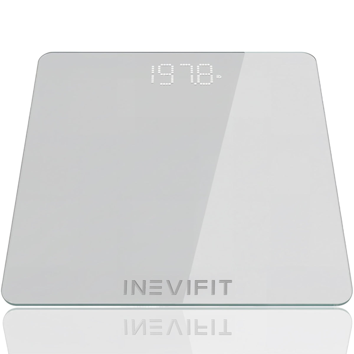 INEVIFIT vista frontal de la báscula con display grande y lectura clara