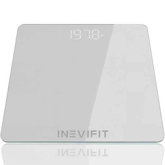 INEVIFIT vista frontal de la báscula con display grande y lectura clara