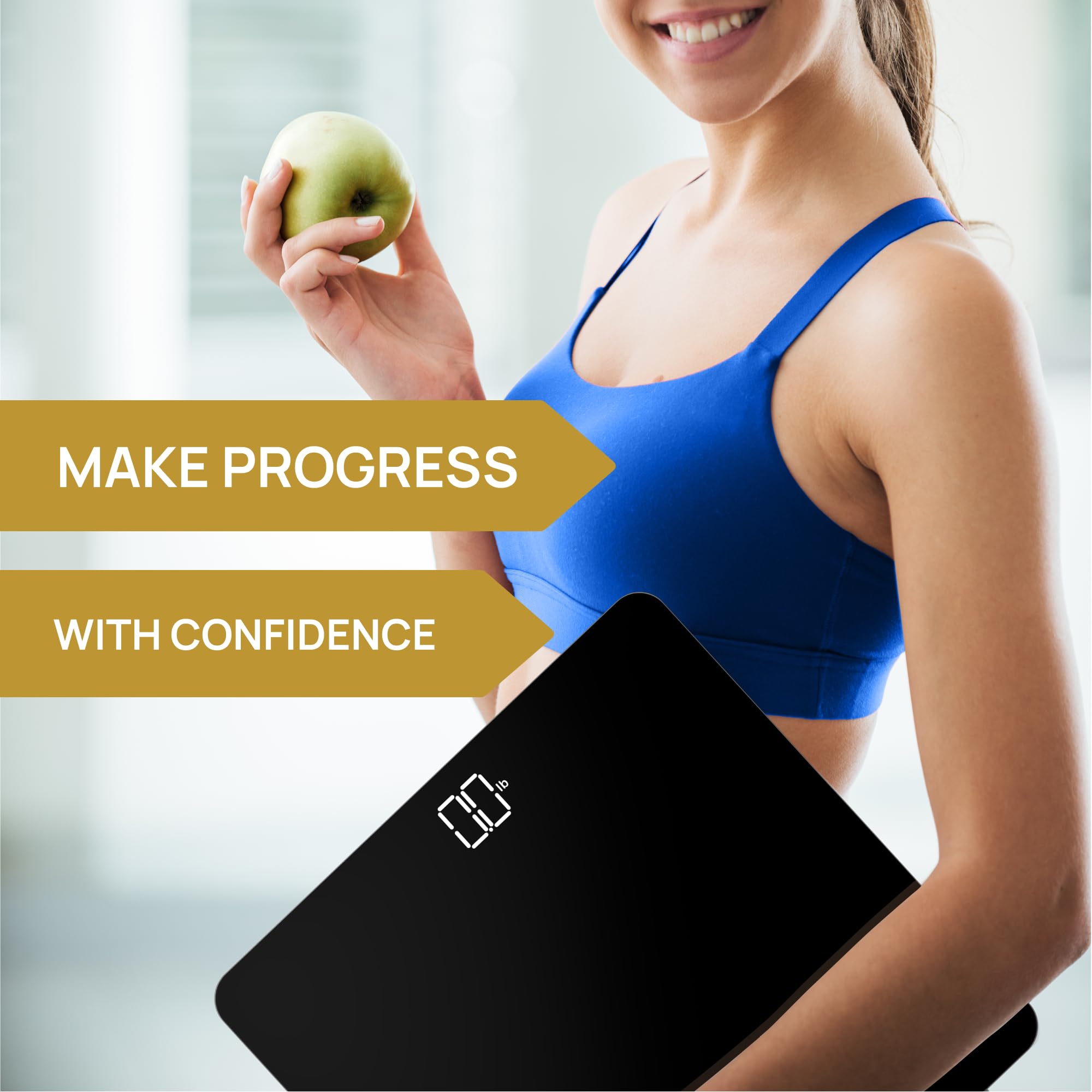 INEVIFIT pantalla LED grande facilitando lectura rápida de resultados