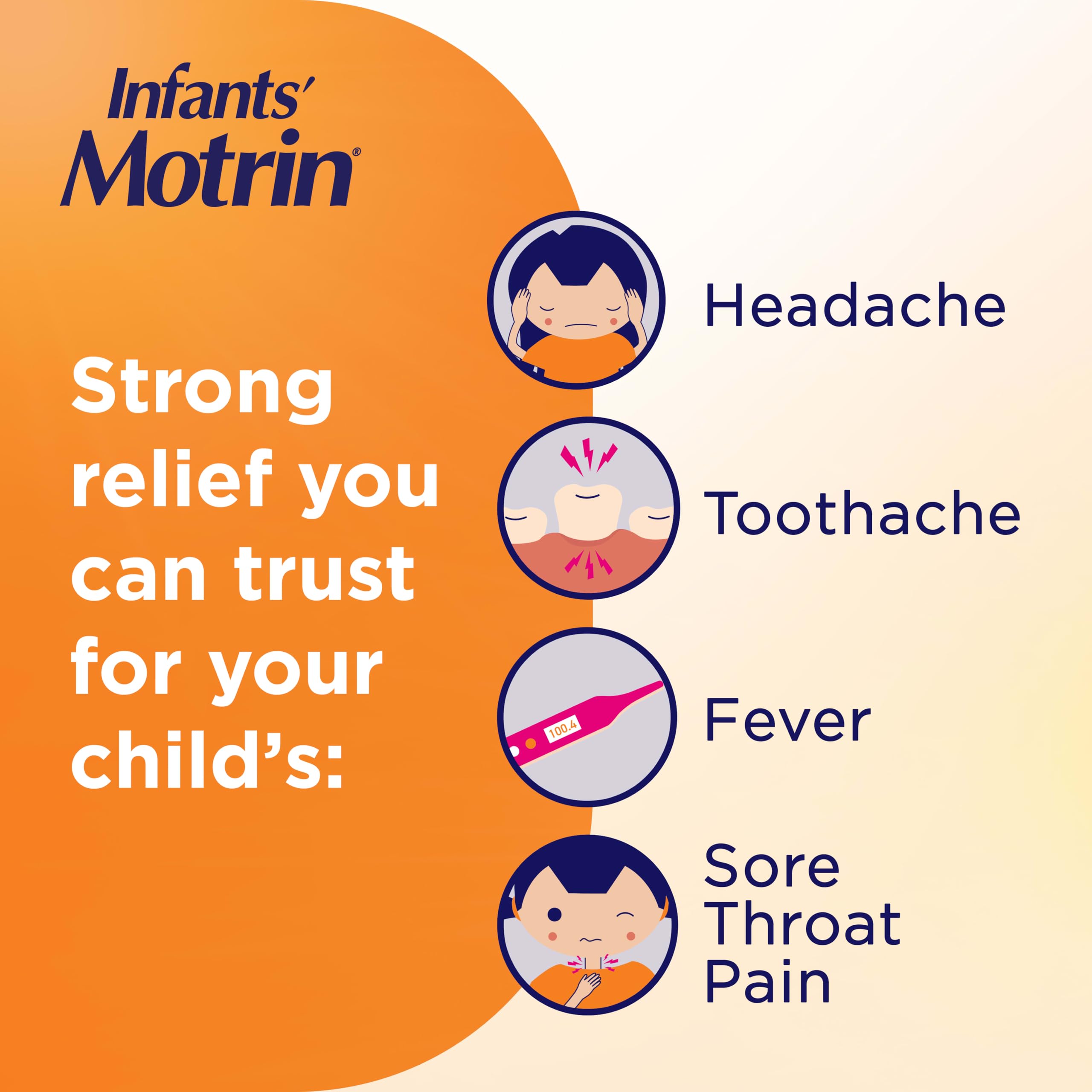 Motrin Infants' jeringa dosificadora con marcas para dosis precisas