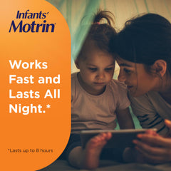 Motrin Infants' gotas en primer plano ilustrando textura y color claro