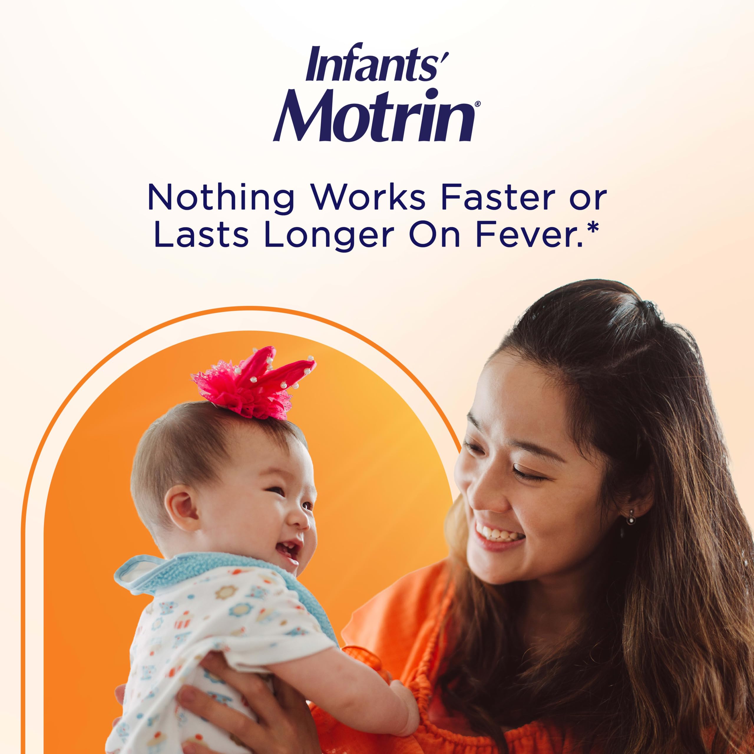 Bebé recibiendo Motrin Infants' con jeringa, administración más fácil