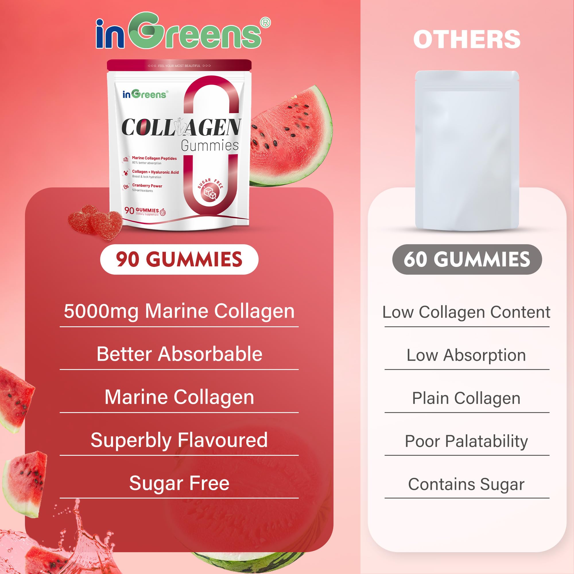 inGreens bolsa resellable abierta con gomitas, frescura prolongada