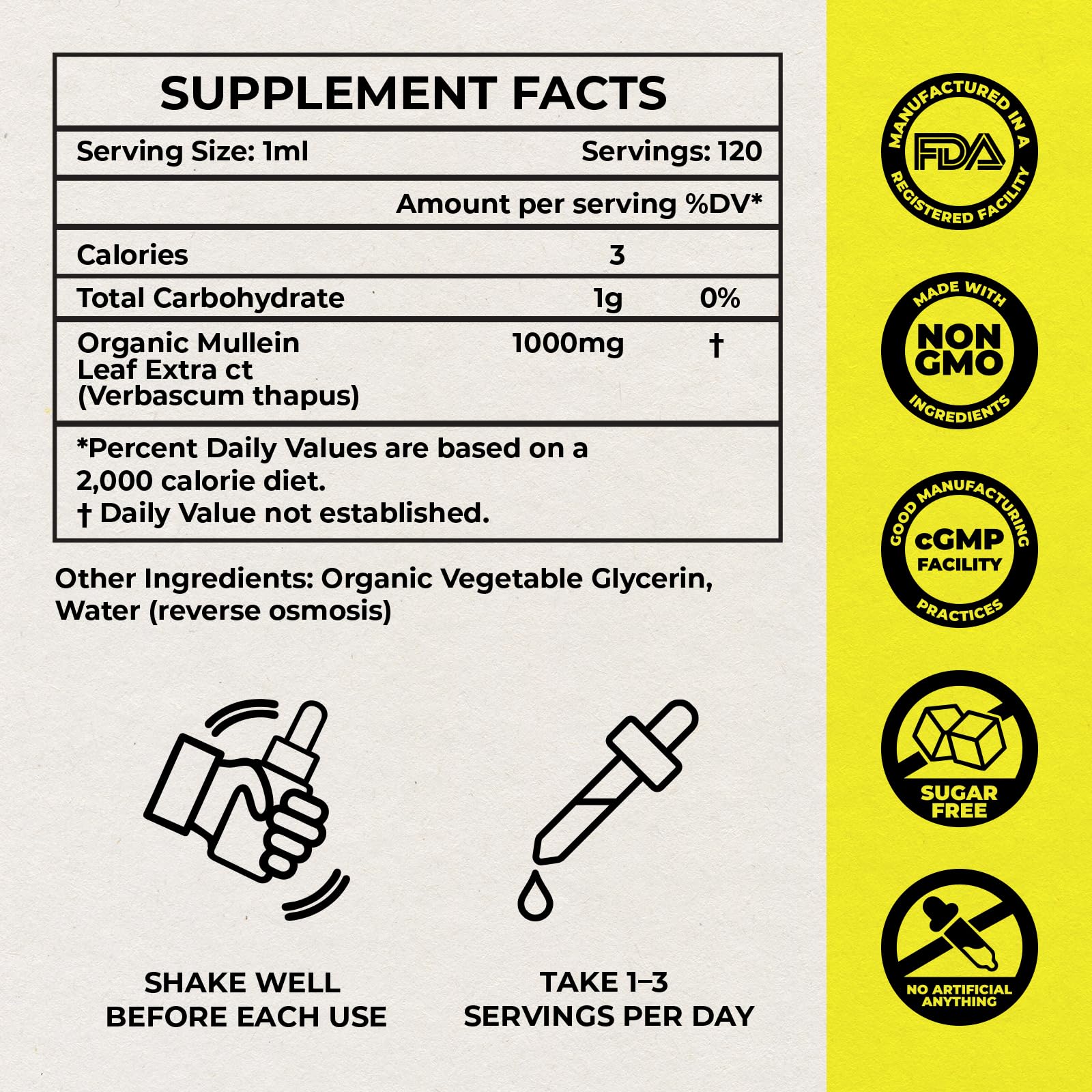 Inhale etiqueta certificada USDA y cGMP visible, garantía de calidad